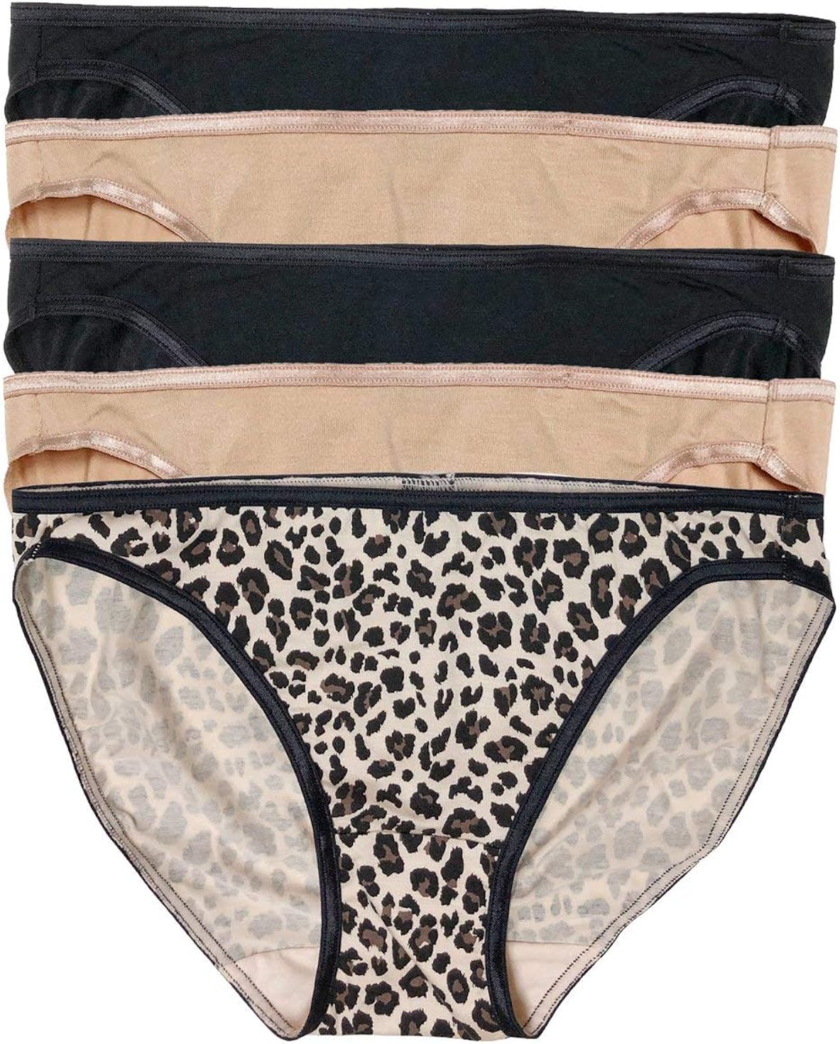 Felina Smooth Low Rise Bikini Panties Seamless Underwear for Women, Panties for Women (5Pack