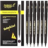 PANDAFLY Hand Lettering Pens, Calligraphy Brush Pens Art Markers, Black Ink Refillable - 4 Size(6 Pack) for Beginners Writing