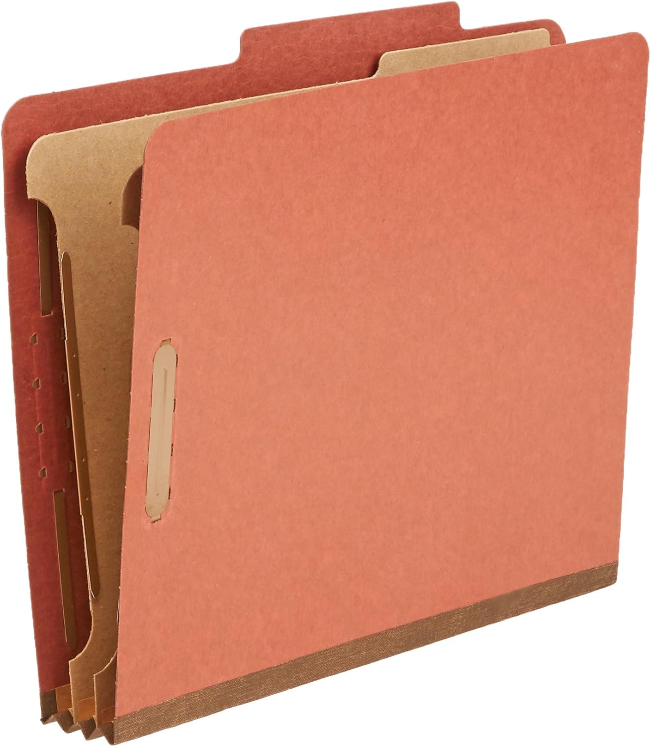  Basics Pressboard Classification File Folder with Fasteners, 2 Dividers, 2 Inch Expansion, Letter Size, Red, 10-Pack : Office Products