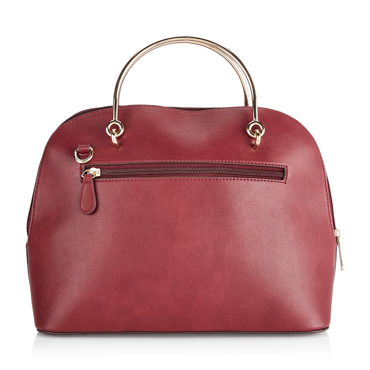 caprese tyra women's satchel (dark red)