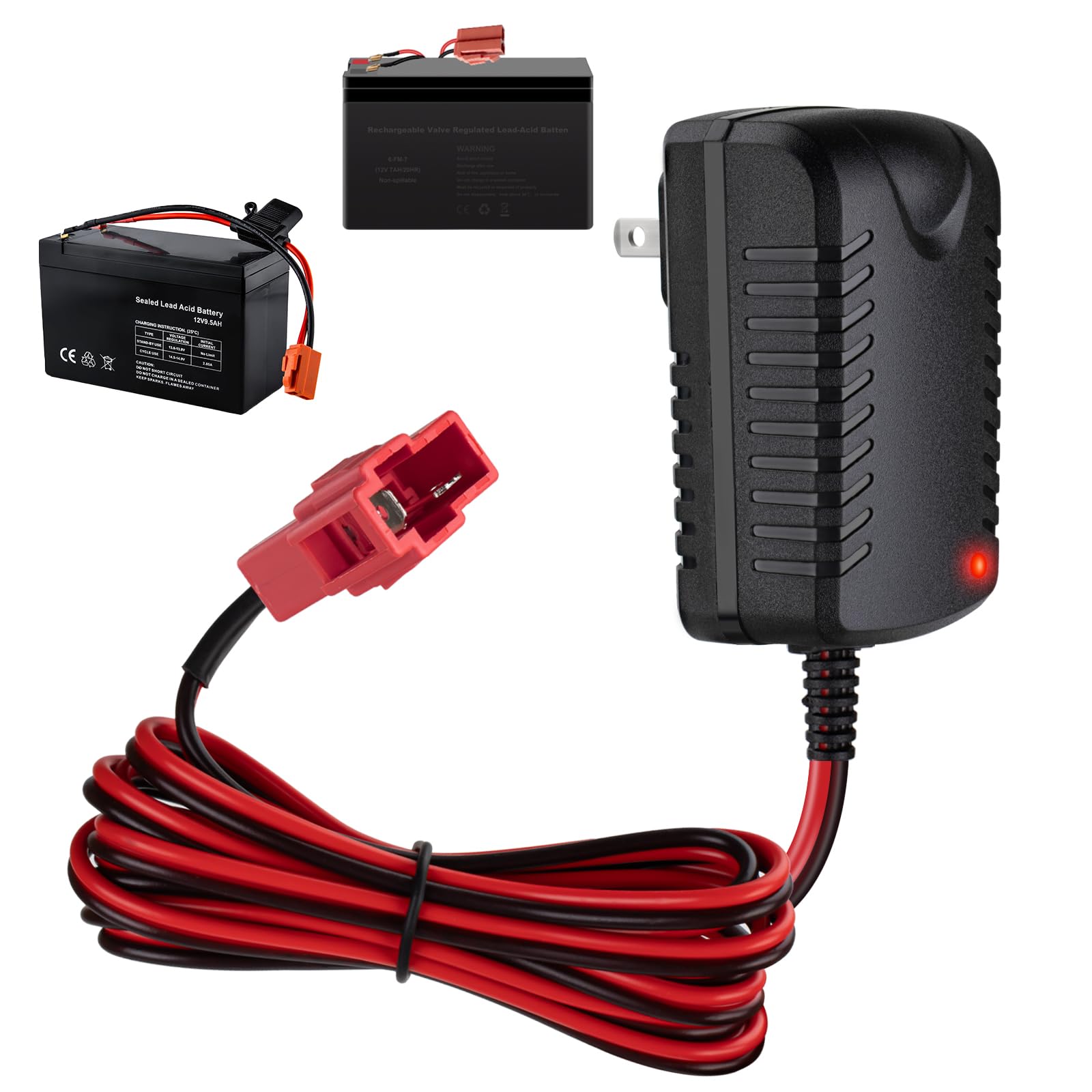 Photo 1 of 12V Charger for Kids Ride On Toys 12V Kids Ride On Car Charger and Cars for BMX X6 Kid TRAX GMC Wal-Mart Moto ATV Quadug Electric Vehicle Power Adapter with Square Plug