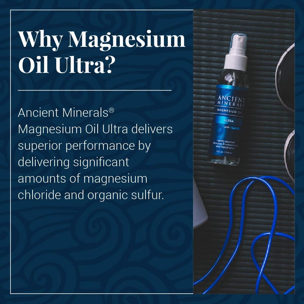 Ancient Minerals Magnesium Oil Spray Ultra with MSM - a Pure Zechstein Topical Magnesium Chloride Supplement with The Added Benefits of OptiMSM (8oz): Health & Personal Care
