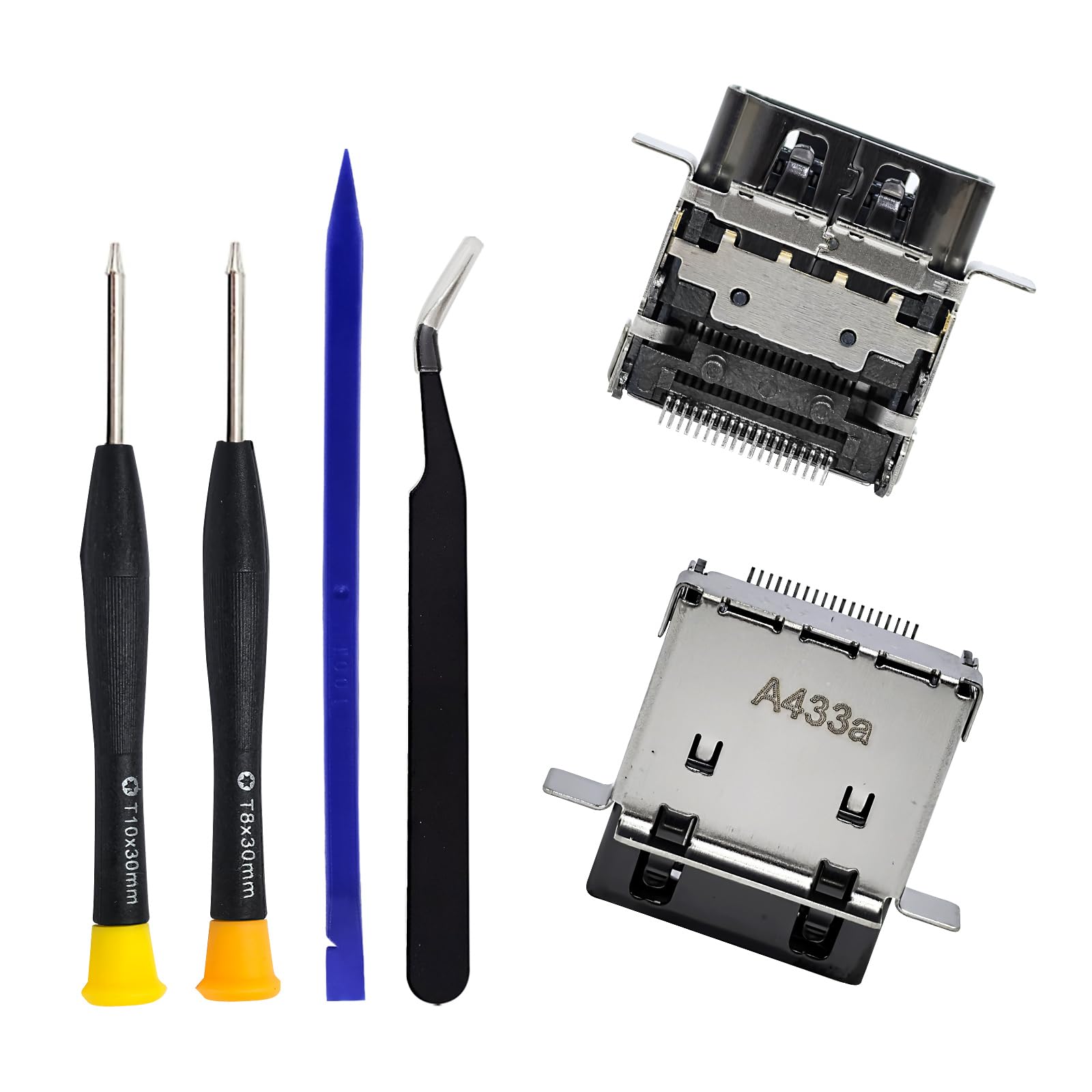 1 Pack Eaglewireless HDMI Port Replacement for Series S, Display Socket Jack Connector Repair for XSS Console, M1097399+Tools
