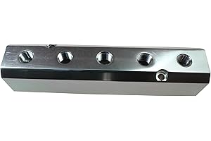 Coilhose Pneumatics 3054 High Flow Manifold, 1/2-Inch FPT Supply Port, Five 1/4-Inch FPT Output Ports
