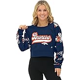 Zubaz NFL Teams Women's Boatneck Raglan Sweatshirts with Leaf Pattern (X-Small - 3X-Large)