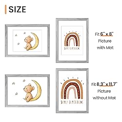 upsimples A4 Picture Frame, Display Pictures 6x8