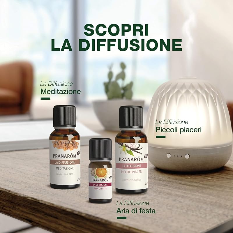 Pranarôm - La Diffusione - Fragranza per ambienti biologica - Zeste Tonico - Oli Essenziali per Diffusione - Limone e Bergamotto - Fragranza frizzante e piccante - 30 ml
