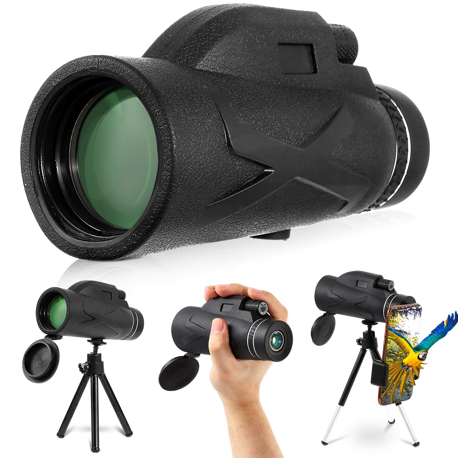 Buy 80x100 Monocular Telescope, DynaLiving Upgraded HD High Power BAK4