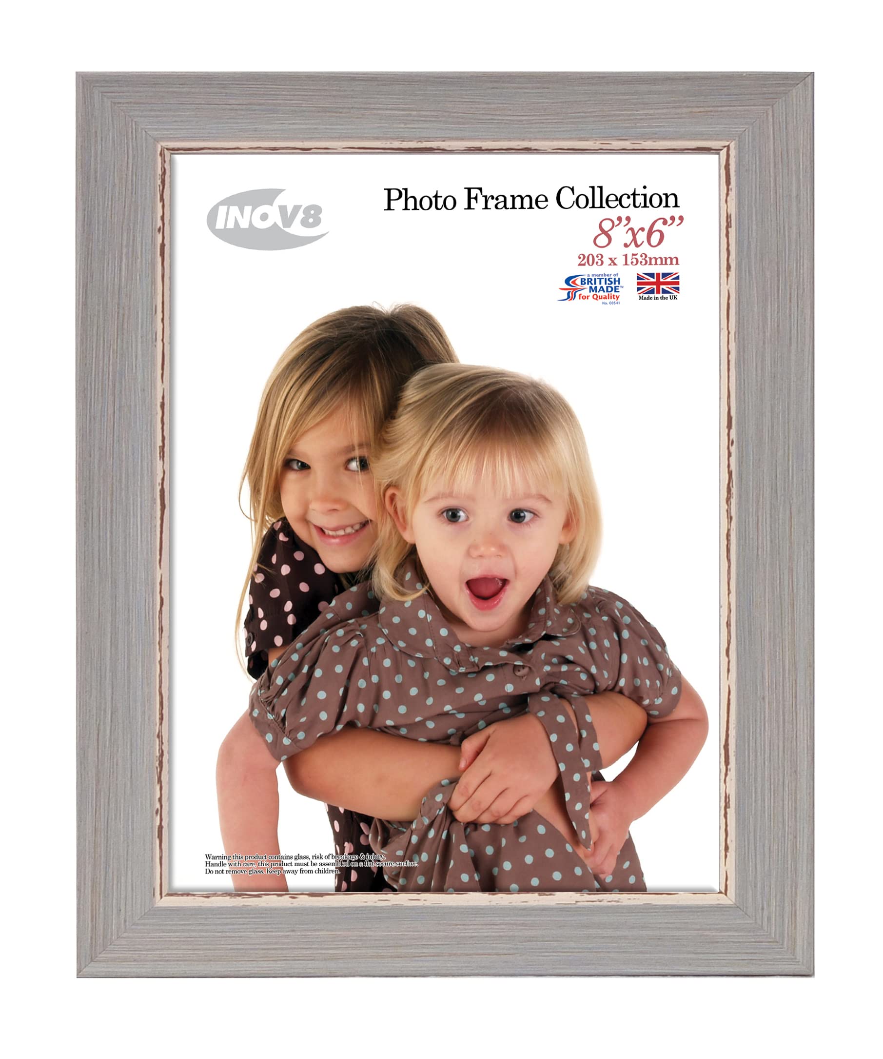 Inov8 Framing Photo Frame, Washed Blue, 8x6 Inch, PFES-SWBL-86