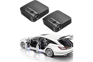 ARKOSKNIGHT 2 Pcs Universal Car Door Logo Projector Lights Magnetic Sensor LED Shadow Welcome Lamps, Easy Install(MZD)