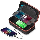VAWVVA Charging Case for Nintendo Switch 2 - 20,000mAh Battery Power Bank Carrying Bag for Travel, 35W Magnetic USB-C Output, Protective Hard Shell & Adjustable Shoulder Strap