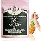 Taeci Pineapple Feminine Balance Gummies for Women – Probiotics for pH & Vaginal Health, Supports Odor & Flora Balance with Vitamin C – Vegan, Gluten-Free – 60 Gummies (30-Day Supply)