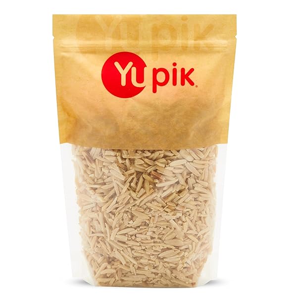 YUPIK SLIVERED CALIFORNIA ALMONDS, 35.2 OUNCE, CHOPPED RAW BLANCHED ALMONDS, GLUTEN-FREE, KOSHER, RAW, GOOD SOURCE OF PROTEIN, FIBER, IRON & CALCIUM, LOW IN CARB, PACK OF 1