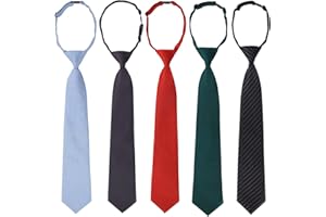 kilofly Pre-tied Adjustable Neck Strap Tie Boys Baby Necktie Value Set of 5