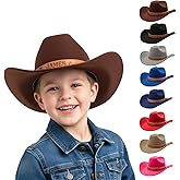 Kryvoxc Personalized Western Cowboy Hat for Toddlers, Custom Cowgirl Hat with Adjustable Strap, Gifts for Boys Girls