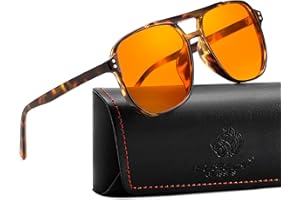 FEISEDY Amber Blue Light Glasses for Computer Gaming Anti Eyestrain Sleep Glasses G2835