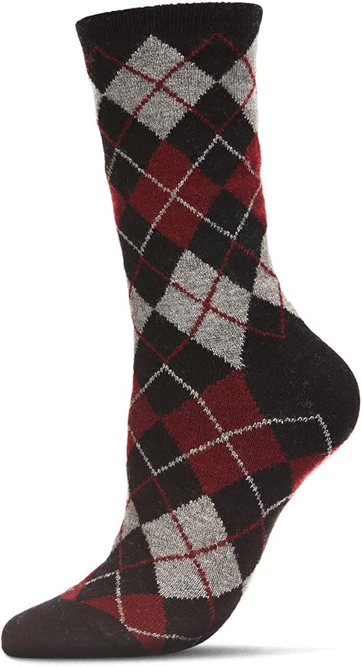 MeMoi Chevron Trio Cashmere Knee High Sock Black 911 at Amazon Women’s Clothing store