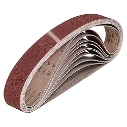 HARFINGTON 1-1/2 x 30 Inch Sanding Belts, 10 Pcs 36