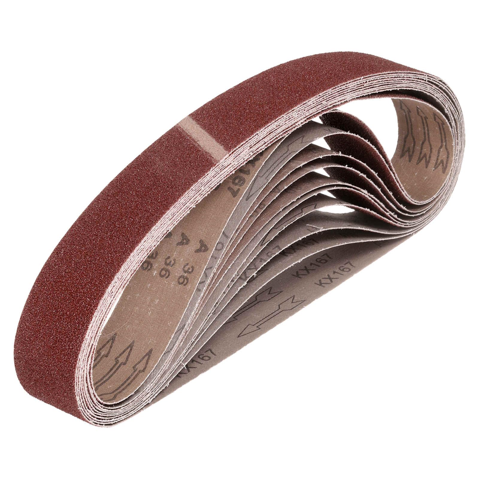 HARFINGTON 1-1/2 x 30 Inch Sanding Belts, 10 Pcs 36