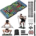 AERLANG Push Up Board, Portable Multi-Function Foldable 10 in 1 Push Up Bar, Push up Handles for Floor,Professional Push Up Strength Training Equipment