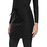 MoFiz Women's Quilted Puffer Skirt Insulated Warm Winter Skirt with Full Zipper Snow Skirts for Hiking Running Golf Outdoor