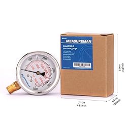 MEASUREMAN 2-1/2inch Dial Size, Liquid Filled