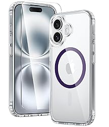 FNTCASE for iPhone 16 Plus Case: Clear Case