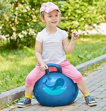 child's bouncy ball with handle