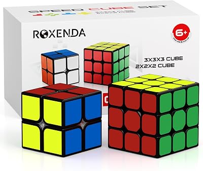 ROXENDA Speed Cube Set 2x2 3x3 Original Fast Cube with Instructions