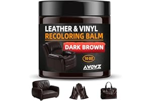 Leather Recoloring Balm - Scratch Repair & Color Restore Kit for Faded Leather, Leather Couch & Car Seats - 10OZ Leather Rest
