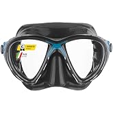Cressi Scuba Diving Masks with Inclined Tear Drop Lenses for More Downward Visibility , Air and Eyes Evolution: Made in Italy