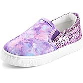 K KomForme Toddler Sneakers for Girls Boys Slip On Canvas Walking Shoes
