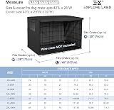 Explore Land 42 Inch Dog Crate Cover Heavy Duty Universal Fit Black view 3