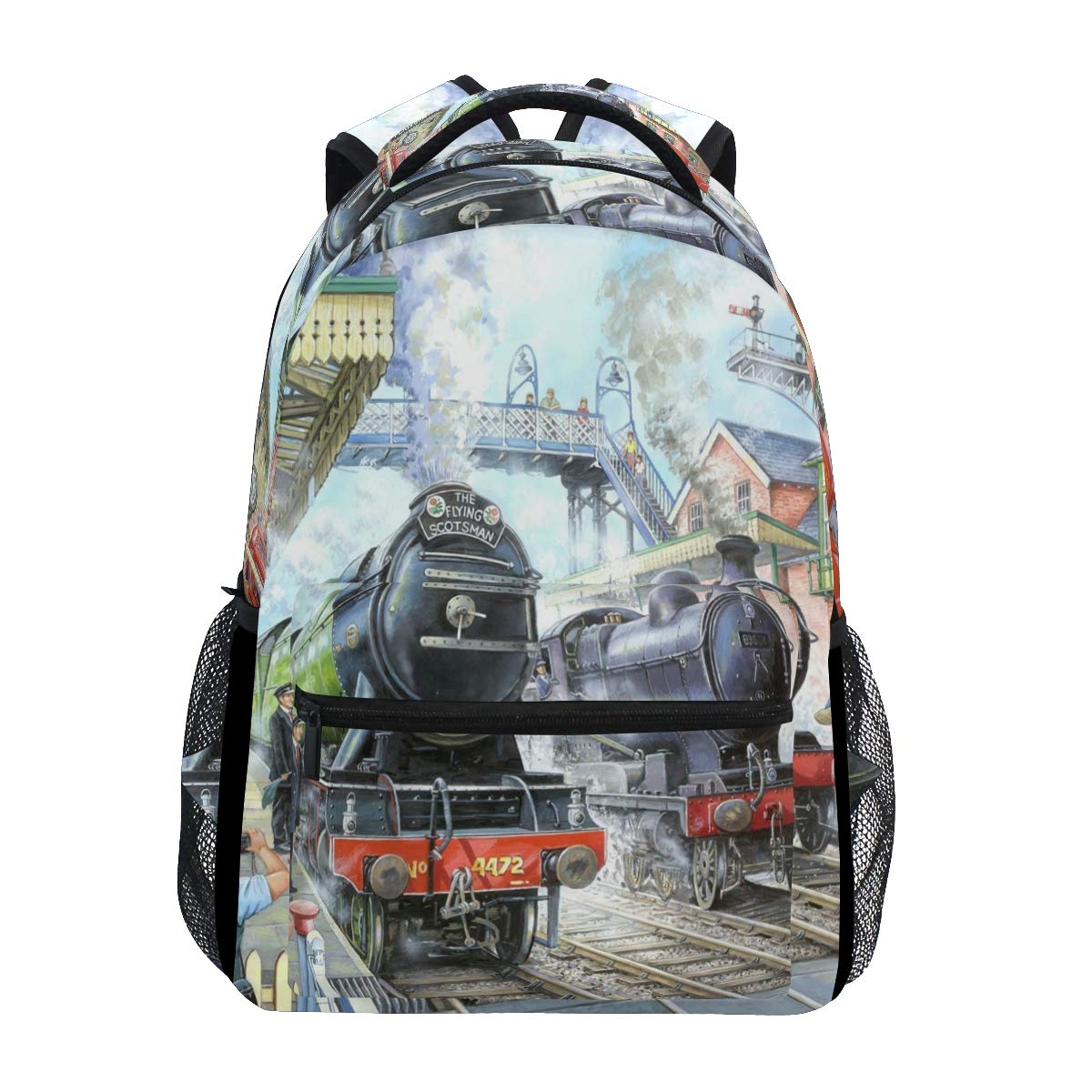 Steam Trains Men’s Rucksack Bags for Work, Hiking, Travelling, Trekking, Outsports