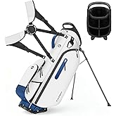 Findway 5 Way Golf Stand Bag, Lightweight Golf Bags for Men Women with Full Length Dividers Multiple Pockets Padded Dual Strap and Rain Cover Hood