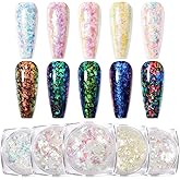 Born Pretty Nail Confetti Powder Chameleon Flakes Paillette Chrome Nail Powder Irregular Nail Art Glitter Sequins Flakes 5 Ja