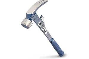 ESTWING Hammertooth Hammer - 24 oz Long Handle Straight Rip Claw with Milled Face & Shock Reduction Grip - E6-24TM