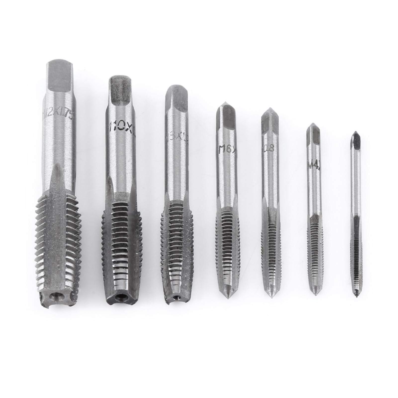 Jeanoko 7pcs Thread Tap Metric Thread Tap Tool Machine Hand Screw Thread Taps Set For Tapping Various Threads