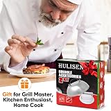 HULISEN Cheese Melting Dome & Burger Press 9 Inch Stainless Steel Griddle Kit view 8