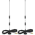 Bingfu Dual Band VHF UHF 136-174MHz 400-470MHz Ham Radio Antenna (2 Pack) Handheld Two Way Radio Magnetic Base SMA Female Antenna for Wouxun BaoFeng BF-F8HP UV-5R UV-82 BF-888S Walkie Talkie