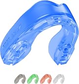 SAFEJAWZ Dual Layer Sports Mouth Guard Ice Blue Adult 12+ Case