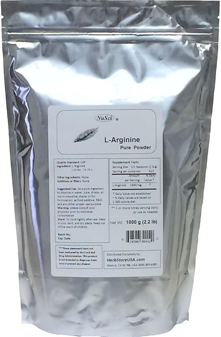 Amazon Com Nusci L Arginine Powder Pure Base Form 1000 Grams
