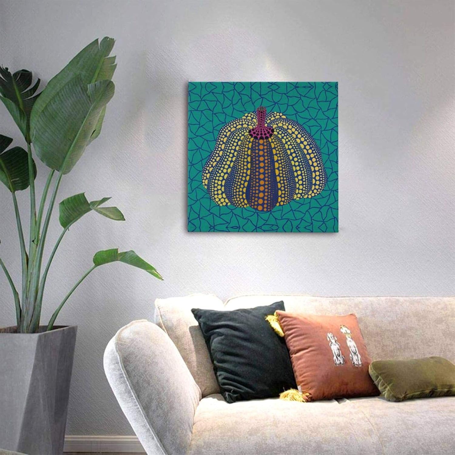 Amazon 人気商品 現代 ポスター 草間彌生 装飾画 部屋飾り 壁の絵 壁掛け ソファの背景絵画 北欧シンプル ウォールアート モダン ウォールステッカー オンライン通販