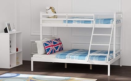 Paldin Bunk Bed Wooden Single Top Double Base Bed Pine