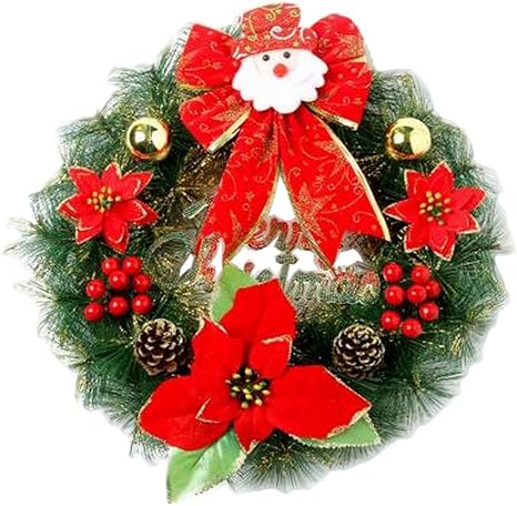 Amazon クリスマスリースガーランドクリスマスリース装飾赤 花 観葉植物 フラワーギフト オンライン通販