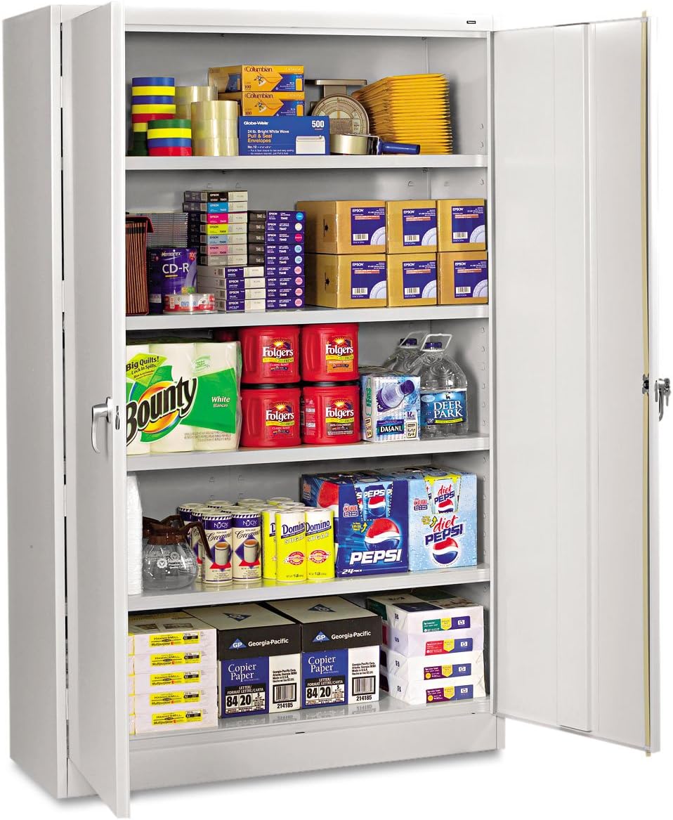 Amazon Com Tennsco J2478sulgy Assembled Steel Storage Cabinet 48w X 24d X 78h Light Gray Office Products