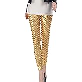 Panegy Women Punk Rock Leggings Hollow Leggings Party Digital Skinny Trousers
