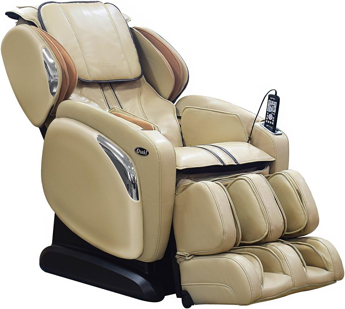 Osaki OS-4000LS Zero Gravity Heated Massage Chair, Cream