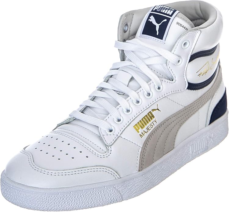VIA CONDOTTO Sneakers Alte Uomo Donna - Pelle Bianco E Grigio Sfumato Con Borchie A Cono - 2