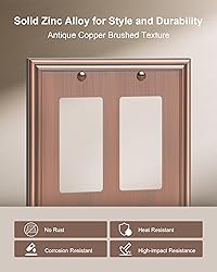 TREEWELL 2-Pack Decorative Double Decorator Outlet